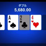 500が11000！オンラインカジノMGテックライブのパワーポーカーでパワープレイw