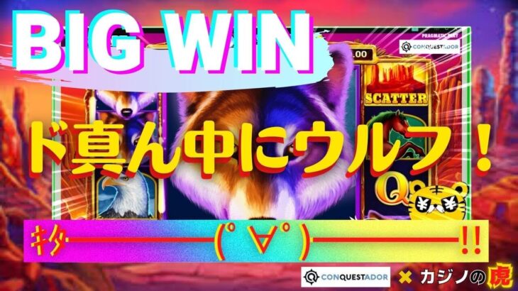 #723【オンラインカジノ｜スロット🎰】Big Win!!ド真ん中にウルフ！ｷﾀ――(ﾟ∀ﾟ)――!!｜Wolf Gold｜金無し痔主セミリタイヤ月3万円お小遣い代表