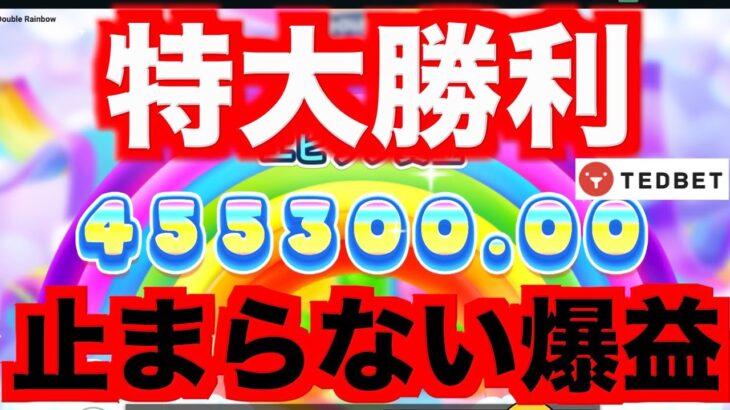 【オンラインカジノ】特大爆益で大勝利確定〜テッドベット〜